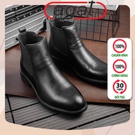 Chealsea Boots Men's High-top Beautiful High Quality Cow Leather, Super Durable Stitched Sole, 3cm H