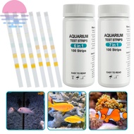 100pcs Aquarium Test Strips 7 in 1 Fish Tank Test Kit Freshwater Saltwater Aquarium Water pH Test St