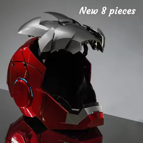 Iron Man MK5 Helmet MK5 1:1 Voice Control Avengers War Machine Cosplay With LED Light Electronic Clo