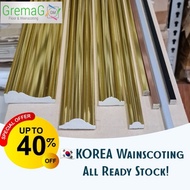 KOREA PVC GOLD WAINSCOTING/Made in KOREA/Black wainscoting/Rose gold wainscoting/wainscoting Emas/Gremag