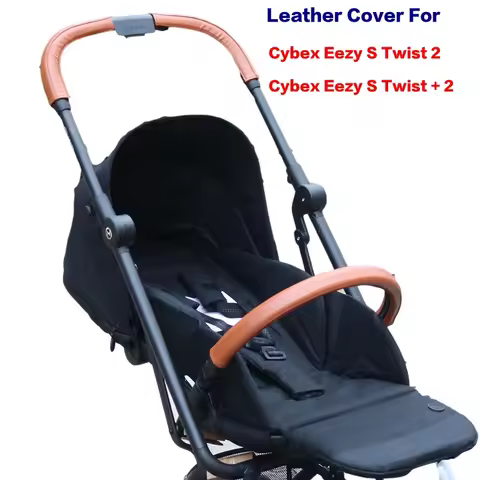 Pu Leather Armrest Cover For Cybex Eezy S Twist 2 / Eezy S Twist + 2 Stroller Pram Sleeve Case Handl