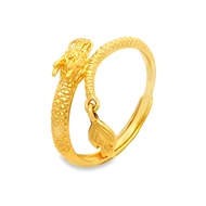 Top Cash Jewellery 916 Gold Dragon Adjustable Ring