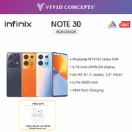 Infinix Note 30 (8GB+256GB) | Mediatek Helio G99 | 6.78" FHD+ Display | JBL Dual Speaker - Original Infinix Malaysia Warranty