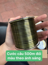 DÂY CƯỚC CÂU CÁ 500 MÉT DÂY NYLON DAI CẮT NƯỚC NHANH CHỐNG XOẮN CHỊU LỰC CAO TẢI CÁ KHỎE