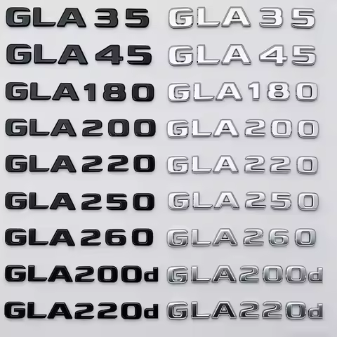 Car Tail Trunk Letters Logo Emblem Badge Sticker For Mercedes Benz GLA Class 4MATIC X156 H247 45 GLA