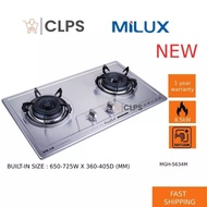 Milux Stainless Steel Cooker Hob MGH-S634M Built-in Hob Gas Cooker Stove Dapur Gas MGHS634M MGH-S633