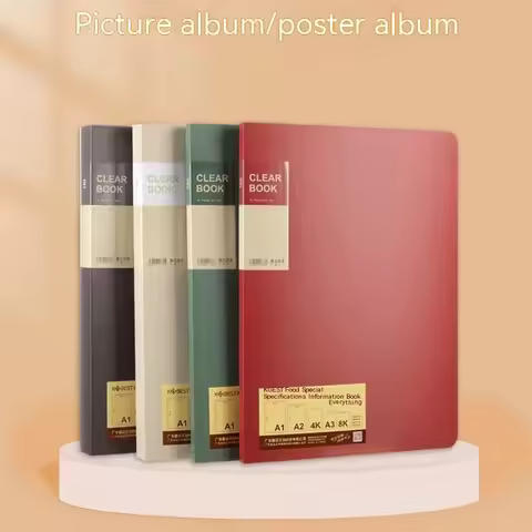 20/30/40/60 A3 Pocket File Folder Picture Album Document Bag 8k Folder Art Work Collection Organizer