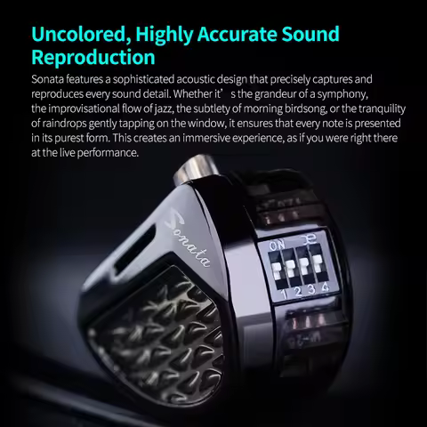 KZ Sonata 28BA Units Upgraded HIFI Headphones On-ear tunable balanced armour unit Wired gaming headp