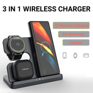 Agbistue 3 In 1 Wireless Charger Multifunctional Fast Charging Stand Desktop Charging Dock Station For Samsung Mobile Phones Watches Headphones