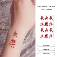 【Daisy】Red Character Tattoo Sticker Unisex Tattoo Sticker Waterproof Tattoo Sticker