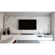 TV Cabinet 10ft with laminated glossy marble