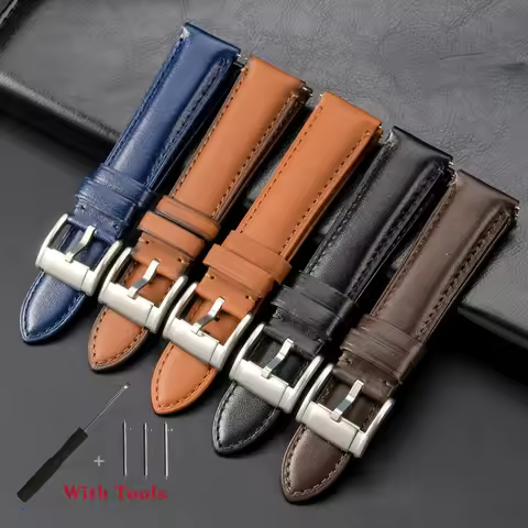 22mm 24mm Quick Release Leather Watch Strap for Fossil FS5061 FS5237 ME3052 3054 Watch Band Universa