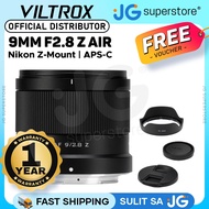 Viltrox AF 9mm F2.8 Air Series Z Full-Frame Prime Lens Nikon Z-Mount APS-C Ultra-Wide, STM Autofocus