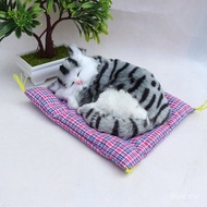 Simulation Animal Ornaments Cute Realistic Cats Can Bark Sleeping Cat Toys Gifts Cats Ornaments Slee