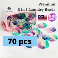 OCM [70 pcs] Premium 3 In 1 Laundry Capsules Gels Pods Beads Detergent Dissolve Pod Sabun Basuh Baju