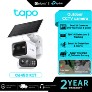 TP-Link Tapo C645D KIT 2K 3MP Solar Powered Dual Lens Pan/Tilt WIFI Camera | AI Tracking | Night Vis