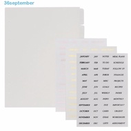 SEPTEMBER Diary Book Sticker Stationery Transparent Notebook Sticker Separator Page for A5/A6 Notebo