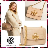 美國  Tory Burch Eleanor 鱷魚紋皮革鍊條兩用肩背包-多色 25*18*7