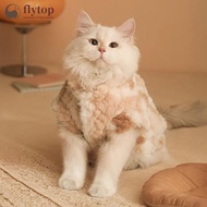 FLYTOP 2.5-7kg Warm Cat Vest Kawaii Winter Cat/Dog Clothing Soft Fabric Pet Fashion Vest Pet Accesso