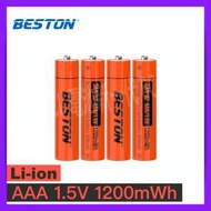 Beston - AAA 恆壓1.5V 1200mWh 充電 鋰電池 3AN-32 (4粒裝) 7號 3A 充電池