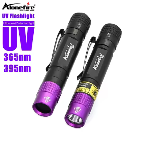 365/395nm Uv Flashlight Blacklight Mini Ultraviolet Torch Money Ore Pet Urine Invisible ink Marker S