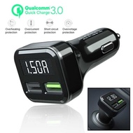 Cleaning Warehouse Car Charger 2 Port 3.1A QC3.0 LCD Display
