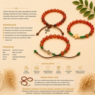 Red Carnelian Rosary Bracelet & Jade – ELEGAN, Energy & Full Meaning GL-153