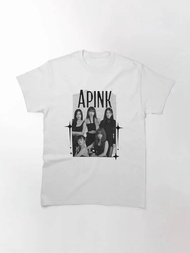APINK Kpop Group Vintage Black & White T-Shirt, Korean Girl Band Graphic Tee, Unisex Casual Streetwe