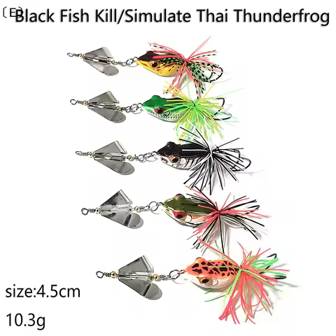 〔E〕4.5cm 10.3g Thailand Wind Hard Bait Thunder Frog Road Runner Lure For Blackfish Special Bass Fish