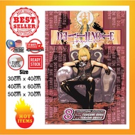 Death Note Poster L Kira misa Light Ryuk Near Mello Anime Poster Wall Poster Decor Wall art Sticker 