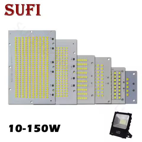 1Pcs Full Power LED Floodlight PCB 10W 20W 30W 50W 100W 150W SMD2835 LED PCB board Lamp Aluminum pla