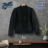 UNIQLO SUEDE BOMBER BLACK JACKET ORIGINAL