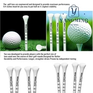 YANGYANG 100pcs Golf Wood Tees, 69/83mm Wooden White Striped Golf Tee, Durable Digital Scale Golf Te