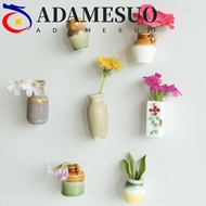 ADAMESUO Vase Fridge Magnets, Unique Small Mini Ceramic Vase, Creative Handmade Decorative Vase Refr