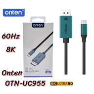 ONTEN OTN-UC955 Type-C to Display Port 1.8 Meters (DisplayPort) 8K/ 4K/ 2K For Connecting Phones Tv