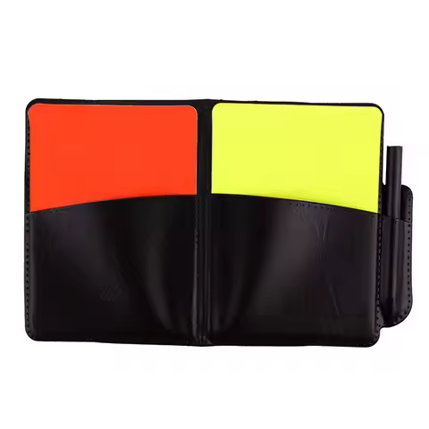 Soccer Referee Card Professional Game Red and Yellow Card Warning Card Set Scoreboard Match Record A