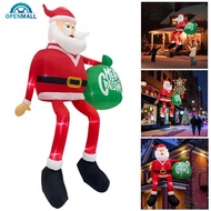 OPENMALL 4ft-8.2ft Christmas Inflatable Set Santa Snowman LED Air Blown Figure EU/US/UK/AU Waterproo