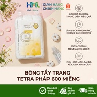 [600 Pieces] Tetra Medical French Makeup Remover Cotton Pads - Pure Cotton, Soft, Lint-Free, Medical