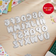 Metal Cutting Stencils 26 A-Z Border Embossing Dies for Crafts, Scrapbooking & Home Aesthetic Decor 