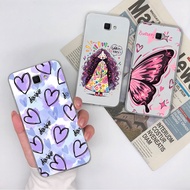 Casing For Samsung Galaxy A8 A8 Star Purple Love Heart Cute Girl Anti-fall Lightweight Shockproof Si