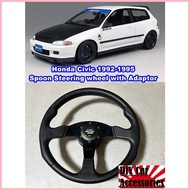 ▧ ⚾︎ Honda Civic 1992-1995 Spoon Steering Wheel with Hub Adaptor