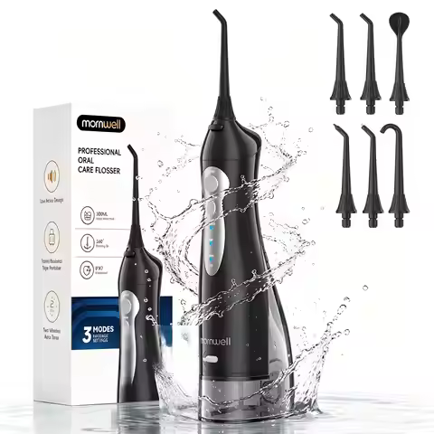 Water Floss D52 Portable Water Flosser USB Rechargeable Oral Water Jet Floss Tooth Pick 4 Jet Tip 30