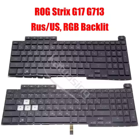 Rus US Keyboard for Asus ROG Strix G17 G713 G713PV G713PI G713PU G713RC G713RS G713RM G713RW G713QY