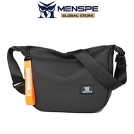 MENSPE กระเป๋าสะพายพาดลำตัวแฟชั่นกระเป๋าสะพายไหล่ผู้ชายกระเป๋าสะพายไหล่กระเป๋าสะพายไหล่แบบลำลองกระเป