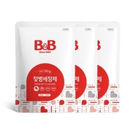 [B&amp;B] Baby Feeding Bottle Liquid Cleanser Refill 500ml 3 pack - Household Cleaning Supplies with Safe Baby Hygiene Products.
