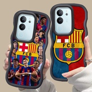 MERAH D-8 FC Barcelona Pink red Casing for VIVO V30 V50 Y100 V29 SE V40 Pro 5G black