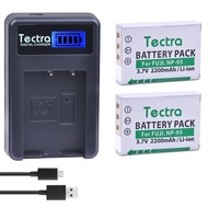 Tectra In stock 2pcs NP-95 NP95 Battery +LCD USB Charger for Fujifilm X30 X100 X100S X100T X-S1 F30
