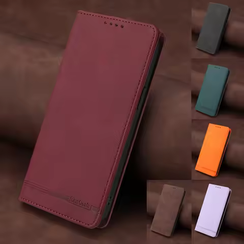 Leather Retro Anti-theft Wallet Flip Case For Samsung Galaxy F16 F06 C55 F15 F05 F54 F34 F14 F04 F23
