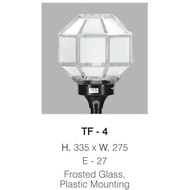 TF 4 27 CM WATERPROOF OUTDOOR MINIMALIST PILLAR GLASS GARDEN LIGHT