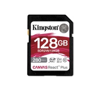 Kingston Canvas React Plus V60 SD memory card for 4K professional UHS-II cameras - 128GB/256GB/512GB